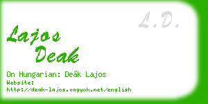 lajos deak business card
